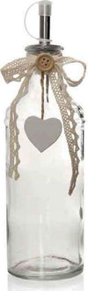 Bottiglia Con Dosatore Olio / Aceto In Vetro Decoro Cuore 23 Cm 340 Ml 740909 Casa e cucina/Stoviglie/Piatti ciotole e vassoi/Set olio e aceto Trade Shop italia - Napoli, Commerciovirtuoso.it