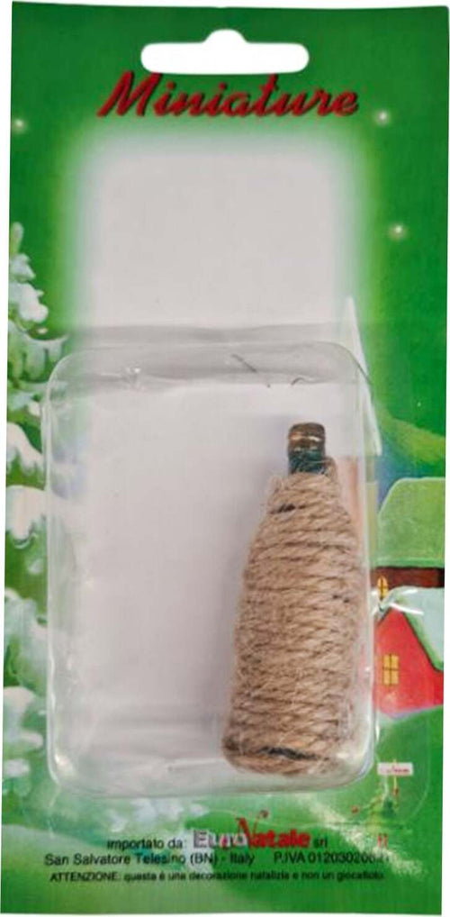 Bottiglia Per Vino in plastica e corda per personaggi presepe e  pastorelli H 6 cm Casa e cucina/Decorazioni per interni/Addobbi e decorazioni per ricorrenze/Decorazioni natalizie/Presepi/Statuine e fondali per il presepe MagiediNatale.it - Altamura, Commerciovirtuoso.it