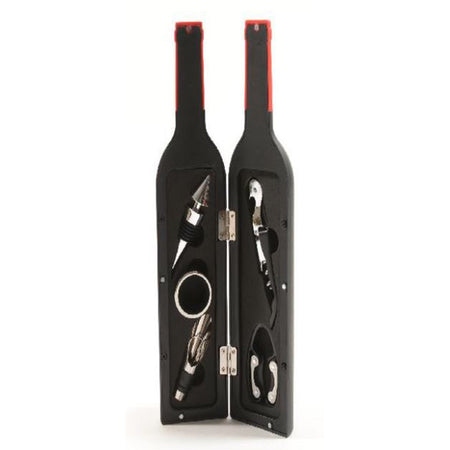 Set sommelier Bottiglia di vino in vetro con 5 accessori