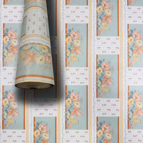 SUPER STOCK €0,56 al mq  - Rotolo da 5,2mq (10x0,52mt) di Carta da Parati vinilica Top Quality lavabile BOUQUET VERDE - Eternal Parquet