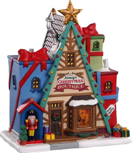 ‎Boutique di Natale di Nancy‎‎, edificio illuminato per villaggio di Natale in porcellana Casa e cucina/Decorazioni per interni/Addobbi e decorazioni per ricorrenze/Decorazioni natalizie/Oggettistica MagiediNatale.it - Altamura, Commerciovirtuoso.it