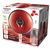 Stufa in Fibra di Carbonio Helios Potenza 500-1000W Altezza Regolabile 115-140cm Timer Oscillazione Inclinazione Regolabile Basso Consumo Parabola 45cm