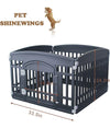 Box A 4 Pannelli Con Porta Recinto Per Cani Gatti Animali Taglia Media Piccola