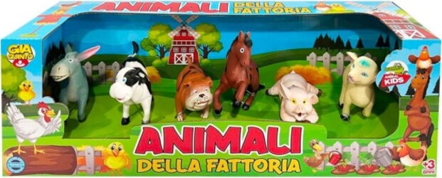 Box Animali Della Fattoria Pezzi Giocattoli Per Bambini Colori
