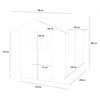 Casetta in legno con porta e finestra deposito da giardino per attrezzi Made in Italy 178 x 218 x h 203 cm