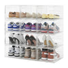 Box Contenitore Per Scarpe Calzature Scatola Inpilabile 34x25x18.4cm Trasparente 87648