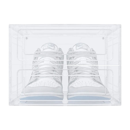 Box Contenitore Per Scarpe Calzature Scatola Inpilabile 34x25x18.4cm Trasparente 87648