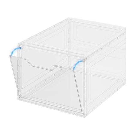 Box Contenitore Per Scarpe Calzature Scatola Inpilabile 34x25x18.4cm Trasparente 87648