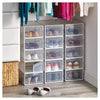 Box Contenitore Per Scarpe Calzature Scatola Portascarpe 33.4x23x14.5cm Trasparente 87646