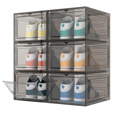 Box Contenitore Per Scarpe Calzature Scatola Portascarpe Inpilabile 34x25x18.4cm 87649