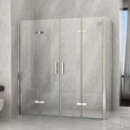 Box-Doccia-2-lati-doppia-porta-a-Libro-Trasparente-8mm-H195-FLEX-Maxi