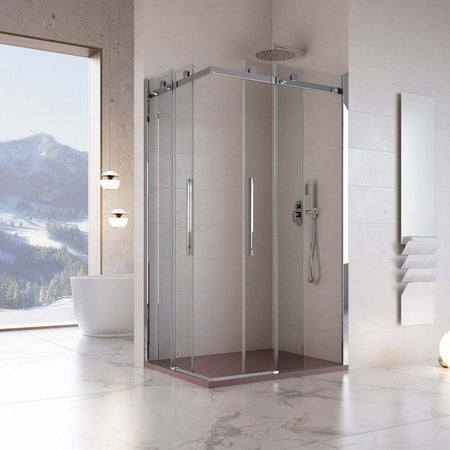 Box Doccia 2 lati Scorrevole ingresso angolare Trasparente Anticalcare 8mm H195 Chiara Fai da te/Attrezzature per cucine e bagni/Attrezzature per bagni/Docce e componenti doccia/Box doccia StileBagno - Roma, Commerciovirtuoso.it