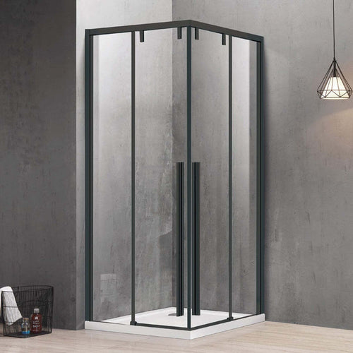 Box Doccia 2 lati Scorrevole Trasparente Anticalcare 8mm H200 SANTORINI 100 Nero Fai da te/Attrezzature per cucine e bagni/Attrezzature per bagni/Docce e componenti doccia/Box doccia StileBagno - Roma, Commerciovirtuoso.it