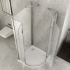 Box-Doccia-3-Lati-Semicircolare-doppia-porta-Battente-trasparente-8mm-PURA