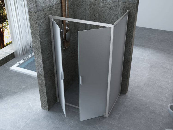 Box Doccia 6mm Porta Saloon Apertura Interna Esterna Opaco H190