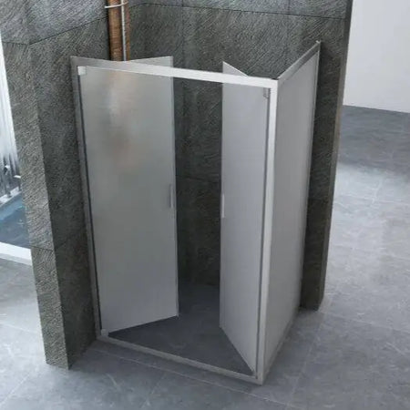 Box Doccia 6mm Porta Saloon Apertura Interna Esterna Opaco H190