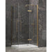 Box Doccia H200 Doppia Anta Battente 8mm Profili Oro - Shopbagno.it
