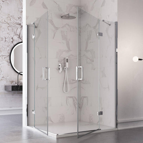 Box Doccia Doppia Porta Battente Cristallo Anticalcare Trasparente 8mm H195 Design Moderno Con Nanotecnologia Anti Goccia Fai da te/Attrezzature per cucine e bagni/Attrezzature per bagni/Docce e componenti doccia/Box doccia Shopbagno.it - Roma, Commerciovirtuoso.it