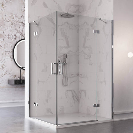 Box Doccia Doppia Porta Battente Cristallo Anticalcare Trasparente 8mm H195 Design Moderno Con Nanotecnologia Anti Goccia Fai da te/Attrezzature per cucine e bagni/Attrezzature per bagni/Docce e componenti doccia/Box doccia Shopbagno.it - Roma, Commerciovirtuoso.it