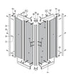 Box Doccia Flora H190 Cristallo Anticalcare 6mm Satine