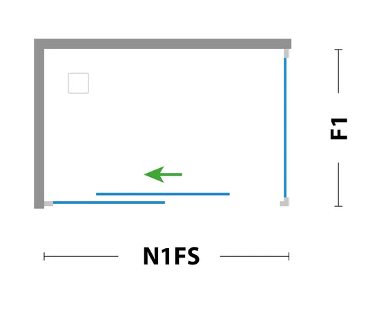 Box Doccia Scorrevole H200 Profili Neri Cristallo Stampato - BeColor - Shopbagno.it