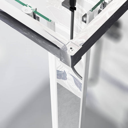 Box Doccia H195 Satinato 6mm Doppia Porta Scorrevole