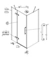 Box Doccia H200 Anta Battente 8mm Trasparente Anticalcare