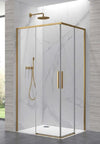 Box Doccia Doppio Scorrevole 6mm Anticalcare H200 Profili Oro