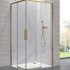 Box Doccia Doppio Scorrevole 6mm Anticalcare H200 Profili Oro