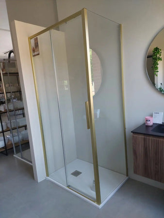 Box Doccia Profili Oro Scorrevole 6mm Anticalcare H200