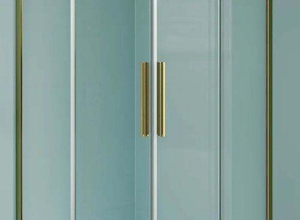 Box Doccia 8mm Profili Oro Doppia Scorrevole H190 Inox