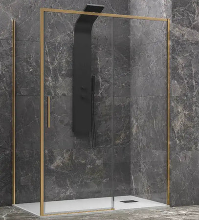 Box Doccia Profili Oro Scorrevole 6mm Anticalcare H200