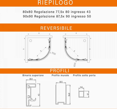 Box-Doccia-Semicircolare-doppia-porta-scorrevole-Satinato-Anticalcare-6mm-H195-Athena