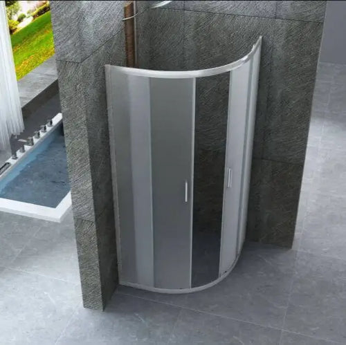 Box Doccia Semicircolare Opaco 6mm Doppia Scorrevole H190cm