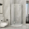 Box-Doccia-Semicircolare-Porta-Battente-Trasparente-8mm-H195cm-AIR