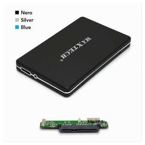 Box Esterno Per Hdd Hard Disk Sata 2,5 Ssd Da Usb 3.0 Custodia Esterna Sa-3.0a