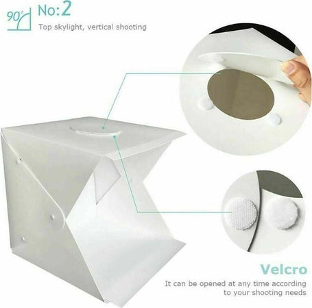 Box-foto-fotografico-cubo-tenda-LED-sfondo-bianco-nero-pieghevole-30x30cm