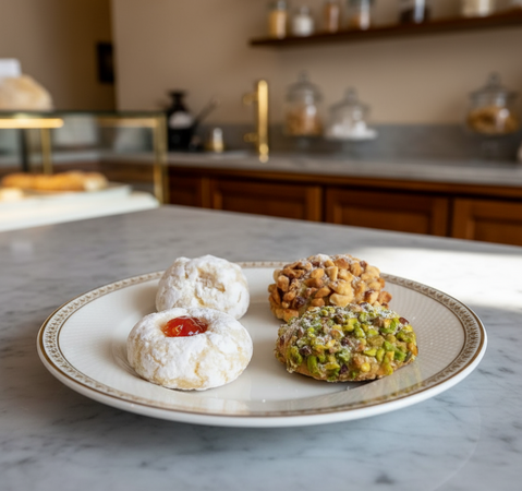 Box Pasta di Mandorle Gusti Assortiti 500gr Confezione Regalo Pasta di Mandorle Siciliana Gusto Classico, Nocciole, Pistacchio e Marmellata Laboratorio Cafè Plaza