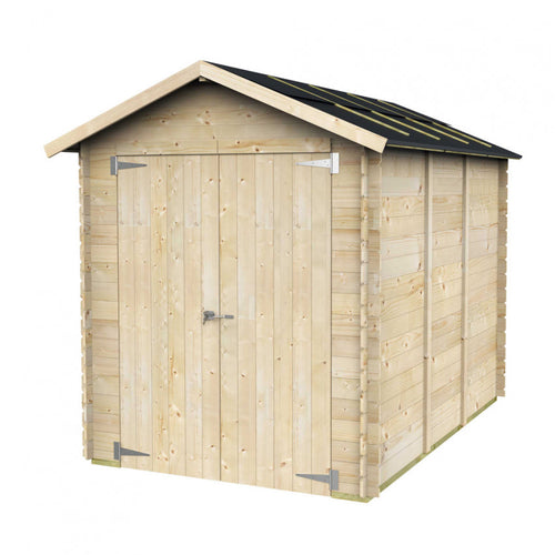 Casetta in legno deposito per stoccaggio 2 bancali di pellets Made in Italy  178 x 273 x h 226 cm