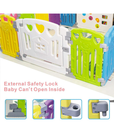 Box Per Bambini Protezione Barriera Di Sicurezza Recinto Giochi 150x150x60 Cm