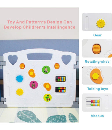 Box Per Bambini Protezione Barriera Di Sicurezza Recinto Giochi 150x150x60 Cm