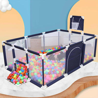 Box-per-bambini-recinto-bimbi-con-parco-giochi-pieghevole-blu-rosso-rosa
