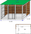 Box per Cani Coperto Retro e 1 Metro Laterale in Legno Zincato a Caldo da 300x200xh180 Cm Prodotti per animali domestici/Cani/Cucce gabbiette e recinzioni/Recinti da esterno Ogomondo - Martina Franca, Commerciovirtuoso.it