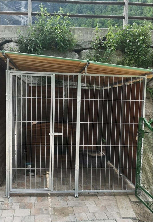 Box per Cani Coperto Retro e 1 Metro Laterale in Legno Zincato a Caldo da 300x200xh180 Cm Prodotti per animali domestici/Cani/Cucce gabbiette e recinzioni/Recinti da esterno Ogomondo - Martina Franca, Commerciovirtuoso.it