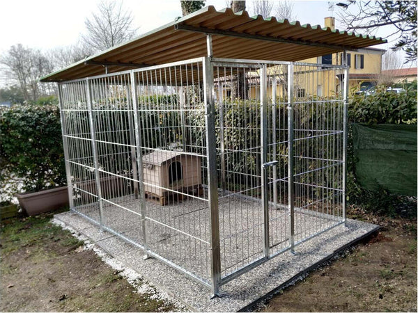 Box per Cani da Esterno Coperto con Zincatura a Caldo da 300x200x Altezza 180 Cm Prodotti per animali domestici/Cani/Cucce gabbiette e recinzioni/Recinti da esterno Ogomondo - Martina Franca, Commerciovirtuoso.it