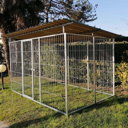 Box per Cani da Esterno Coperto con Zincatura Elettrolitica da 300x200xh180 Cm Prodotti per animali domestici/Cani/Cucce gabbiette e recinzioni/Recinti da esterno Ogomondo - Martina Franca, Commerciovirtuoso.it