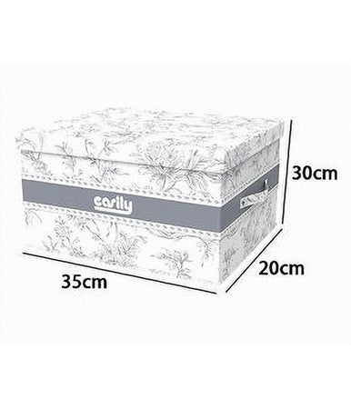 Box Portatutto Scatola Contenitore Salvaspazio Organizer 35x30x20cm Fantasia 87321