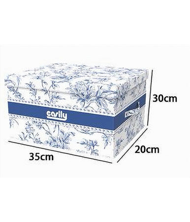 Box Portatutto Scatola Contenitore Salvaspazio Organizer 35x30x20cm Fantasia 87321