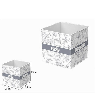 Box Portatutto Scatola Salvaspazio Contenitore Organizer 25x25x25cm Fantasia 87311