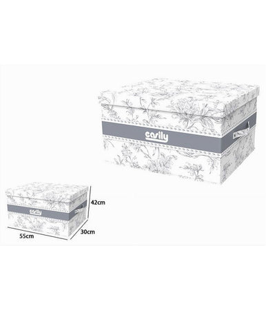 Box Portatutto Scatola Salvaspazio Contenitore Organizer 55x42x30cm Fantasia 87323
